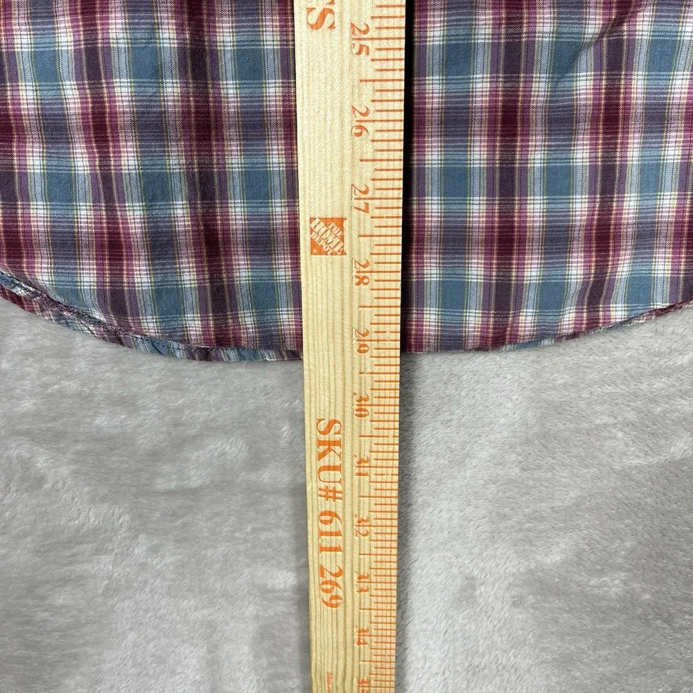 Levis Red Tab Shirt‎ Mens Large Multicolor Plaid Cotton Short Sleeve Button Up